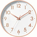 Mosewa Wall Clock 8 Inch, Battery Operated Silent Non-Ticking Modern Analog by MOSEWAWALLCLOCK