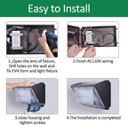 LED Wall Pack Light with Dusk to Dawn Photocell, 80W 10500LM 5000K Daylight - Image 6