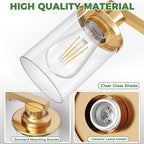 DORESshop 20 Inch Bathroom Light Fixtures, 3-Light Gold Bathroom Lighting - Image 4