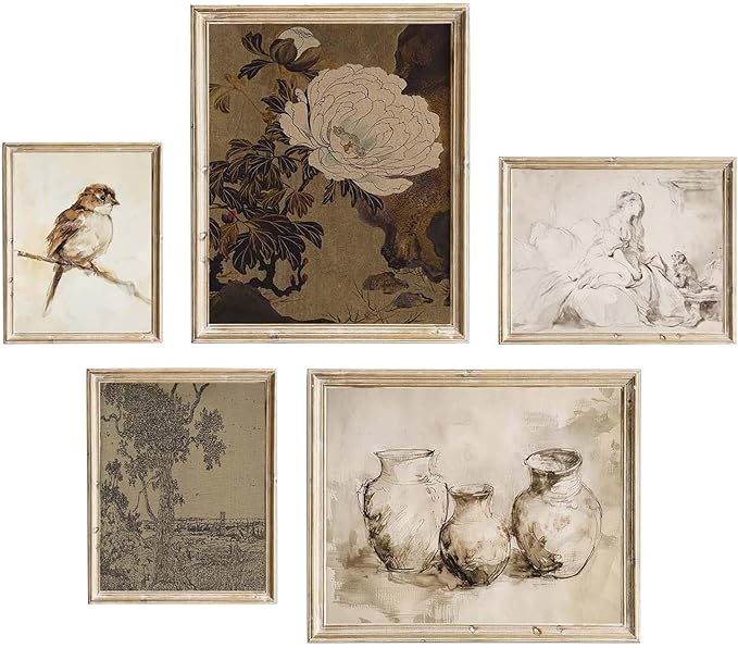 Vintage Rustic Wall Decor: Aesthetic Farmhouse Botanical Painting, Eclectic by SHEWANT+ART