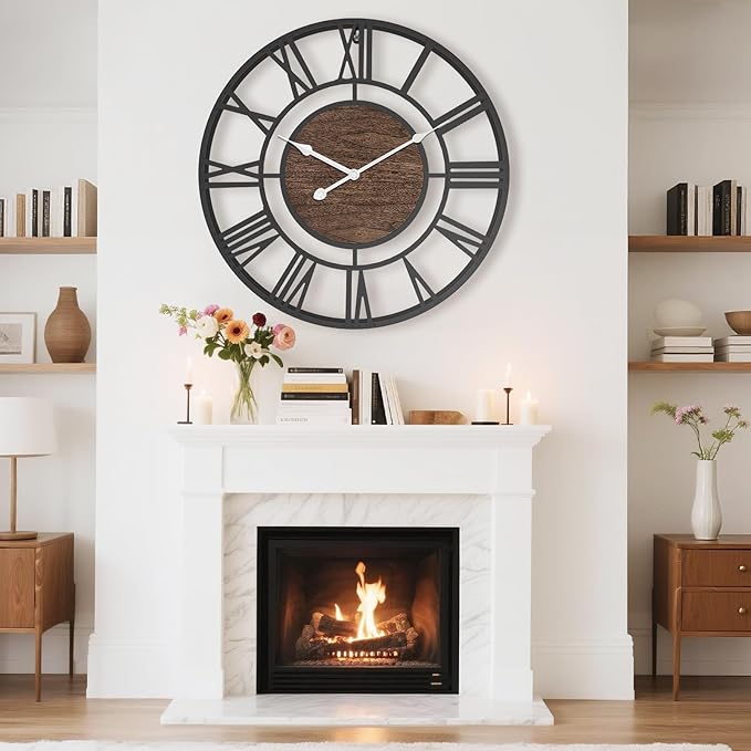 Pytha Sight Large Wall Clock for Lving Room, 16 Inch Modern Industrial - Image 3