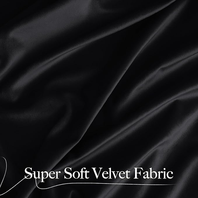 NICETOWN Black Velvet Valance Curtains - Image 7