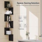 HOOBRO Corner Shelf Wall-Mounted, 5-Tier Corner Bookshelves - Image 6