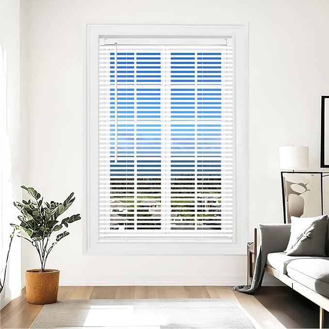 Cordless Vinyl Mini L Blinds 36" W x 48" H, Light Filtering, Arrive 1/2 Inch by Unknown