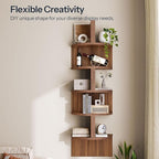 HOOBRO Corner Shelf Wall-Mounted, 5-Tier Corner Bookshelves - Image 5