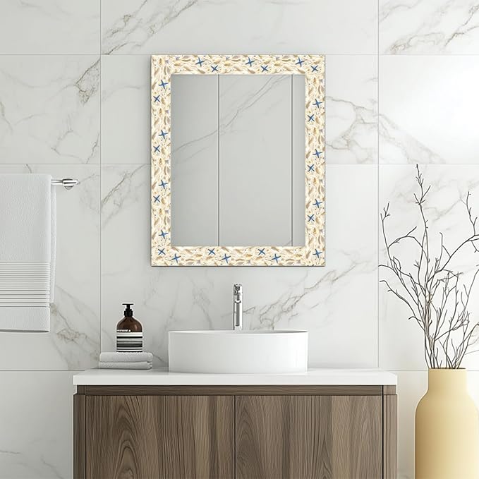 HOMETITUTE Wallpaper Border Peel and Stick Wall Border Sandy Seashell - Image 6
