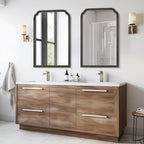 WallBeyond Wooden Framed Wall Mirror, Natural Wood Bathroom Vanity Mirror - Image 2