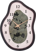 Mid Century Retro Irregular Shape Wall Clock, Silent Non-Ticking Battery by SCOAGE