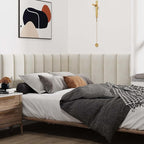 IFNOW Wall Mounted Upholstered Headboard, 3D Peel and Stick Soundproof Wall - Image 4