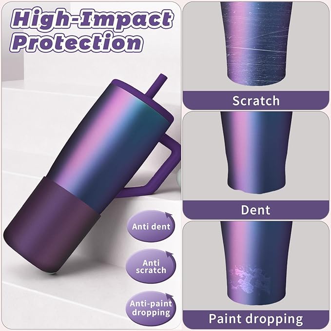 Tall Silicone Boot Compatible with Brumate Era 40 oz 30 oz Tumbler with Handle, Protective Anti-Slip & Anti-Scratches Cover Bumper Accessories