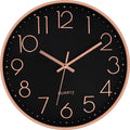 Foxtop Modern Wall Clock 12 Inch Non-Ticking Silent Battery Operated Round by Foxtop