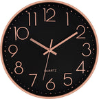 Foxtop Modern Wall Clock 12 Inch Non-Ticking Silent Battery Operated Round by Foxtop
