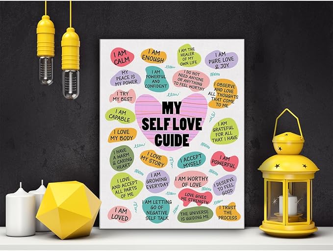 Inspirational Self Love Poster Canvas Wall Art - Image 4