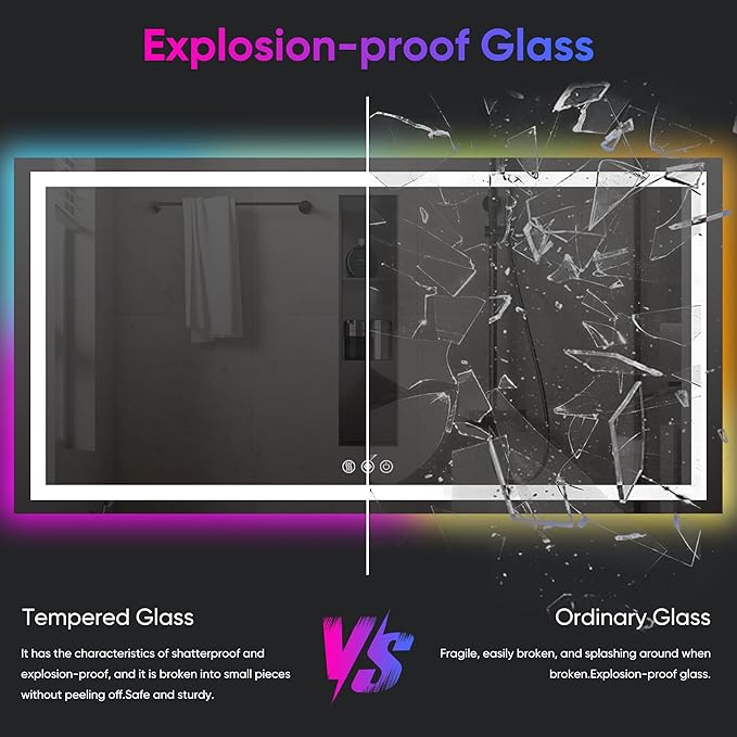 Antok 36"x 72" LED Bathroom Mirror - Image 9
