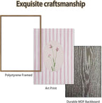 3 Piece Floral Framed Wall Art Pink Wildflower Canvas Wall Art Flower Pictures - Image 6