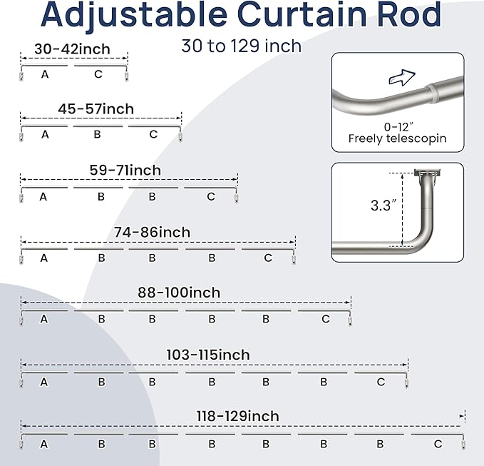 ENJOYBASICS Blackout Curtain rod - Image 5