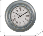 Monarch Specialties I 9028 Clocks, Large Oversized, Wall Clock, Antique Blue - Image 3
