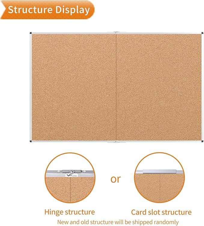 VIZ-PRO Cork Bulletin Board/Foldable Noticeboard, 48 X 36 Inches - Image 3