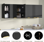 ChooChoo 3 Doors Wall Cabinet Laundry Room, Bathroom Wall Cabinet - Image 6