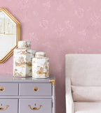 Pink Wallpaper Silk Embossed Floral Pink Contact Paper Peel and Stick Self - Image 7