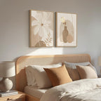 Framed Neutral Boho Floral Wall Art - Image 2