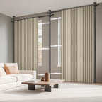 100% Blackout Room Divider Curtains Sets Beige W100 x L96 in, 2 Panels Curtain - Image 8