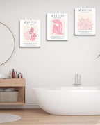 HesenDot Framed Matisse Pink Wall Art Set of 3, Minimalist Wall Decor, 12x16IN - Image 6