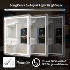 36"x30" Smart LED Bathroom Mirror - Image 4