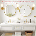 Fabuday Round Gold Mirror for Wall - Image 2