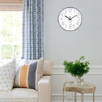 8 Inch Small Black Wall Clocks Silent Non Ticking Battery Operated - Image 2