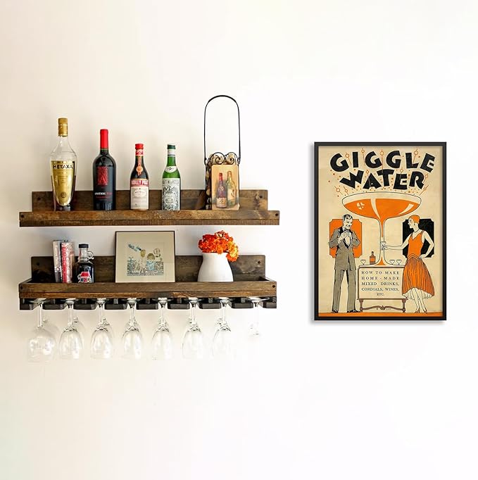 Funny Cocktail Wall Art Vintage Trendy Bar Cart Decor Martini Wine Alcohol - Image 4
