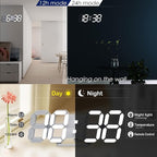 KOSUMOSU Wall Clock 15" 3D LED Digital Clock - Image 5