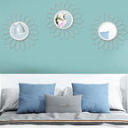 3 Pack Metal Mirrors for Wall Sunburst Wall Mirrors Home Décor Decorative - Image 7
