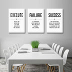 Framed Canvas Wall Art Success Quote, Office Wall Art, Positive Motivational - Image 5