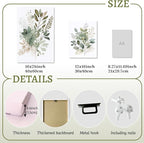 LLEEMPI Framed Sage Green Wall Art Set of 3, Modern Watercolor Botanical Wall - Image 7