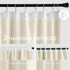MIULEE Birch Back Tab Blackout Curtain 96 Inch Long 2 Panels Set - Image 3