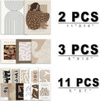 ANERZA 16 PCS Boho Eclectic Wall Art Decor, Abstract Gallery Wall Collage Kit - Image 2