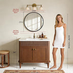 WallBeyond Black Round Mirror Wood Framed 28 inch Circle Wall Mirror - Image 7