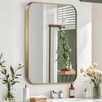 Gold Mirror, 48x30 Inch Framed Rectangle Mirror - Image 7