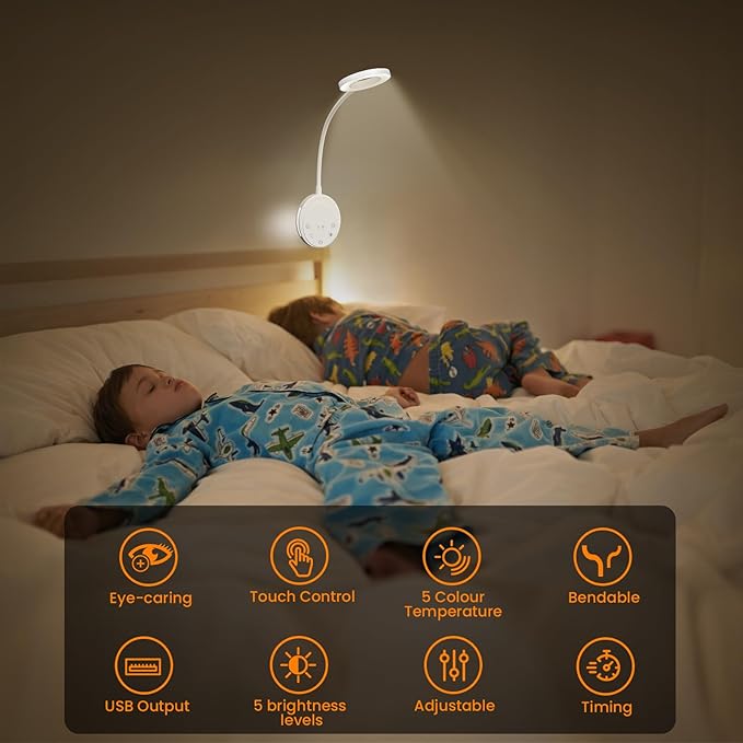 Wall Mounted Reading Light, Headboard Reading Lamp - Image 7