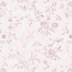 Ismoon Floral Peel and Stick Wallpaper Pink Stick on Wall Paper Vintage French by Ismoon