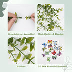 BLEUM CADE Fake Hanging Plants Mixed Set, Faux Hanging Potted Plants Greenery - Image 6
