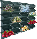 24 Pack Vertical Garden Planter, 13 inch Wall Mounted Planter - Image 4