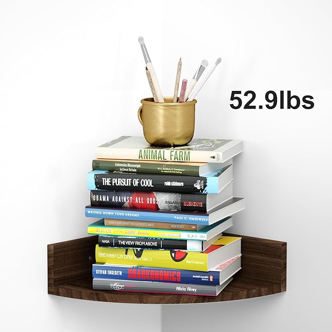 Alsonerbay Corner Shelf Wall Mount, Floating Shelves - Image 7
