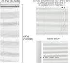 YIIBAII Mini Blinds Suitable for 22" W x 64" H Windows 1" Aluminum Horizontal - Image 6