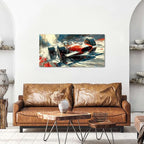 Large Abstract Car Posters F1 Wall Art Vintage Formula 1 Racing Canvas Prints - Image 2