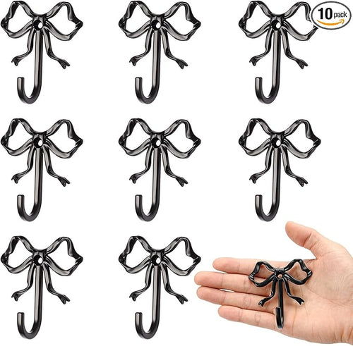 10 Pcs Black Bow Hooks, Bow Hooks by XHIPY