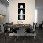 Artmyharbor Full Moon Phase Canvas Wall Art Vertical Black and White Picture - Image 5