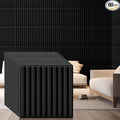 Nuanchu 60 Pcs 3D Slat Wall Panels, Paintable Waterproof Textured Tiles by Nuanchu