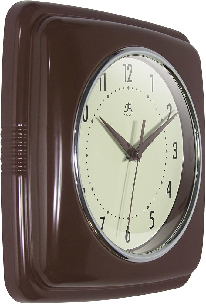 Infinity Instruments Square Retro Wall Clock - Image 2